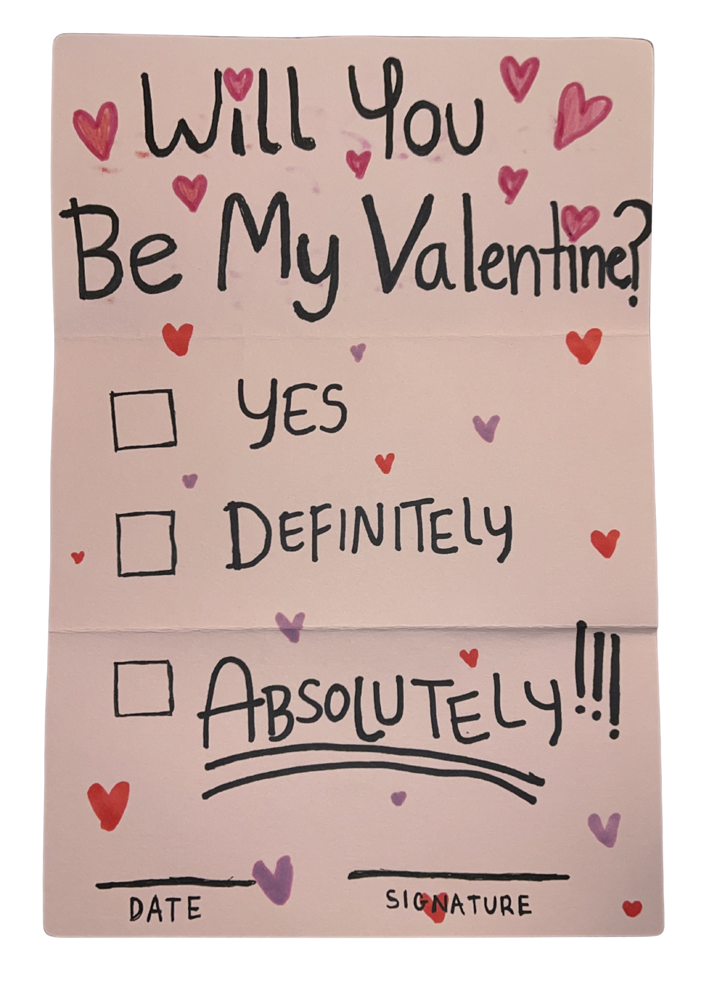 Full Valentine note